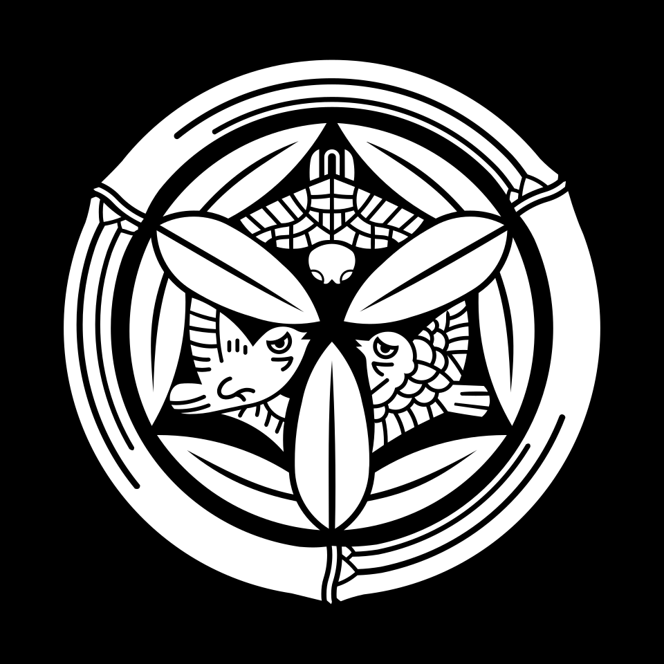 万里小路家の家紋 竹に雀